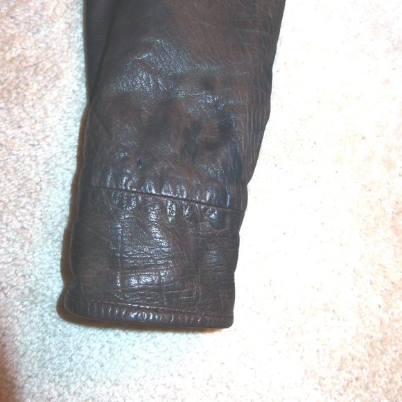 SUPERDRY LEATHER BOMBER TARPIT MOTO NJacket - Medium - Brown - - Picture 8 of 9